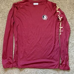 Columbia Men's Red Long Sleeve Florida State Shirt
